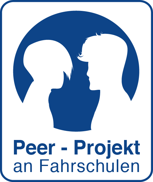 Logo des landesweiten Projektes "Peer-Projekt an Fahrschulen in Westfalen-Lippe"
