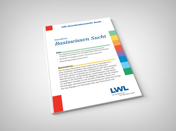 Abbildung der Konzeption "Grundkurs Basiswissen Sucht".
Foto: LWL/Jörg Körner